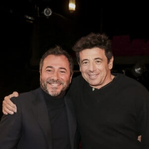 Exclusif - Bernard Montiel, Patrick Bruel - Enregistrement de l'émission "Olympiascope", présentée par B.Montiel et diffusée le 31 décembre sur Olympia TV, une chaîne du groupe Canal+ et en replay sur myCANAL. Le 5 décembre 2022 © Jack Tribeca / Bestimage 