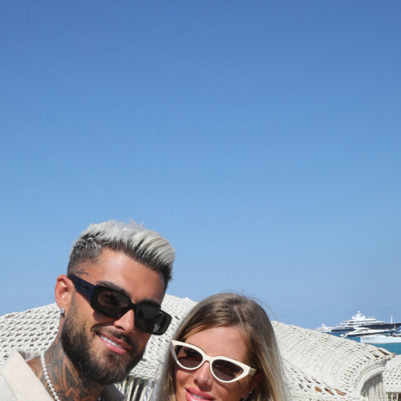 Exclusif - Thibault Garcia et sa compagne Jessica Thivenin (Les Marseillais) - Hublot fête l'arrivée de la nouvelle Big Bang Unico à la boutique de Saint-Tropez au restaurant Verde Beach à Ramatuelle, Côte d'Azur, France, le 12 juillet 2022. © Luc Boutria/Nice Matin/Bestimage