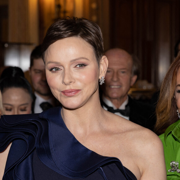 La princesse Charlene de Monaco - Cérémonie des " Maria Callas " Awards à l'Opéra de Monte-Carlo avec I.Efthimiou, Présidente & Fondatrice du Monaco Gala & Awards. Le Maria Callas Monaco Gala & Awards devient une institution annuelle à Monaco destinée à célébrer l'art et l'opéra ainsi qu'à défendre chaque année une nouvelle cause caritative. Le 12 mai 2023 à Monaco. © Olivier Huitel / Pool Monaco / Bestimage 