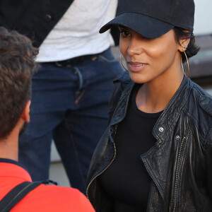 La chanteuse Shy'm est venue soutenir son compagnon Benoît Paire lors des internationaux de tennis de Roland Garros à Paris le 4 juin 2017. © Dominique Jacovides-Cyril Moreau/Bestimage
