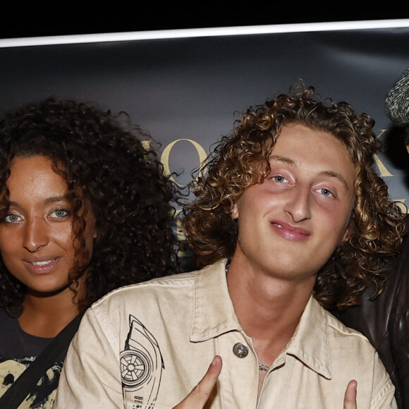 Exclusif - Jenaye, Eleejah, Joalukas Noah, son père Yannick Noah lors de la soirée d'anniversaire de Joalukas Noah, fils de Yannick Noah et Isabelle Camus, pour ses 18 ans à Paris le 10 juin 2022. © Cyril Moreau / Bestimage 