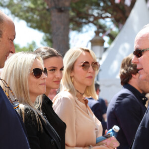 Le prince Albert II de Monaco - 4ème rencontre des sites historiques Grimaldi sur la place du palais Princier à Monaco le 10 juin 2023. © Claudia Albuquerque / Bestimage 