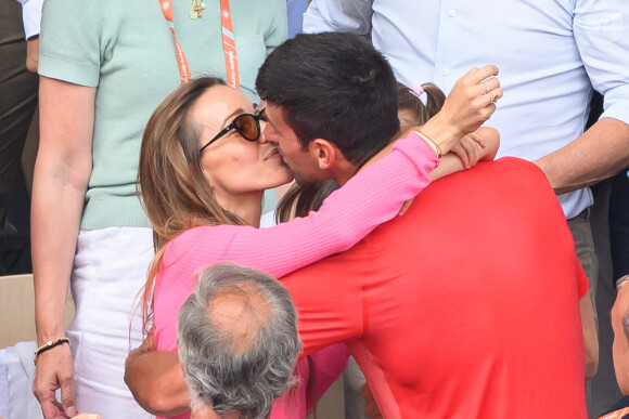 Jelena et Novak Djokovic pendant les Internationaux de France de tennis de Roland Garros 2023 à Paris le 11 juin 2023. Photo : Laurent Zabulon/ABACAPRESS.COM