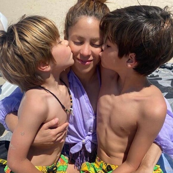 Shakira en famille sur Instagram. Le 8 mai 2022.