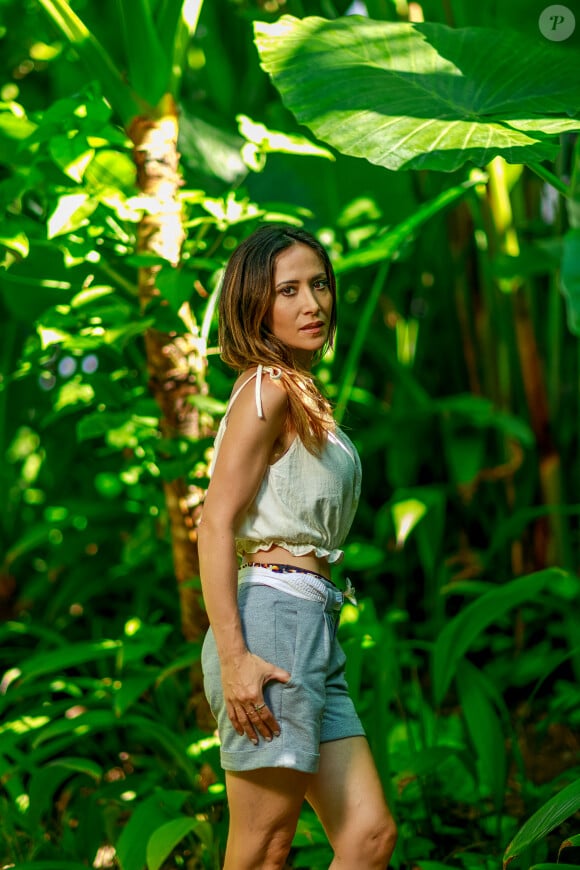 Exclusif - Fabienne Carat profite d'une journée de repos dans le tournage de la série "Section de Recherches" sur l'île de la Réunion au sein de l'hôtel Ness by D-Ocean le 8 juin 2023.