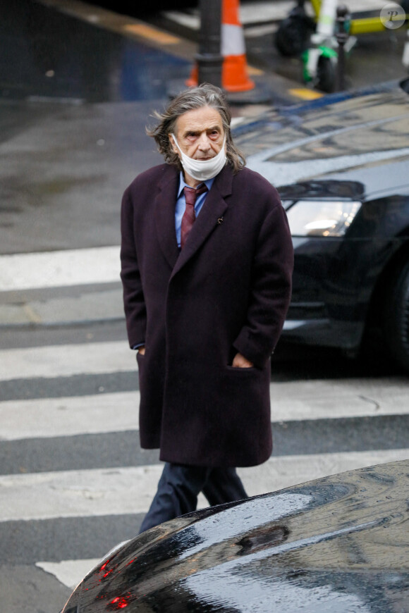 Jean-Pierre Léaud - Obsèques de Michael Lonsdale en l'église Saint-Roch à Paris. Le 1er octobre 2020