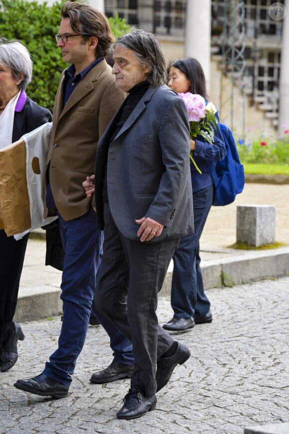 Jean-Pierre Léaud - Les obsèques de Maurice Bénichou à la Coupole du Père Lachaise à Paris, le 20 juin 2019. 