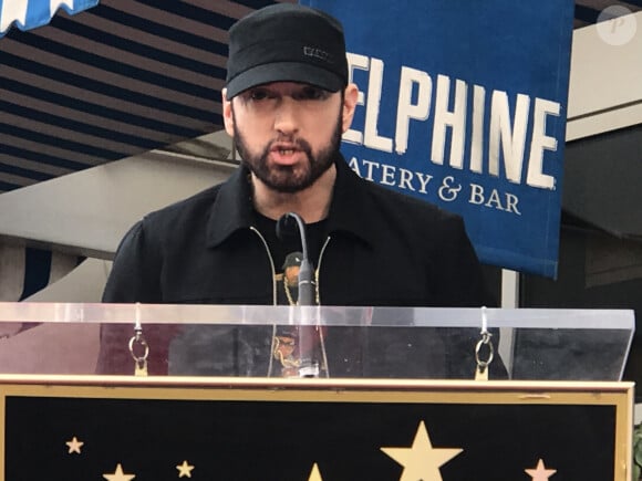 Chez Eminem, la famille est plus que fondamentale.
Eminem - 50 Cent (Curtis Jackson) reçoit son étoile sur le Hollywood Walk of Fame à Los Angeles . © Clinton Wallace/Globe Photos via ZUMA Wire / Besstimage 