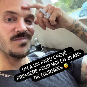 M. Pokora a crevé un pneu alors qu'il était en route pour une nouvelle date de sa tournée. Le 17 juin 2023.