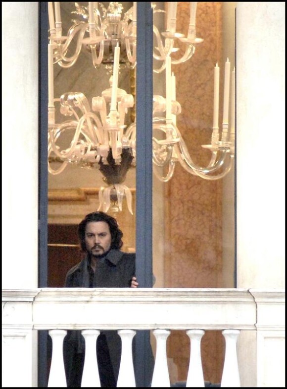 Johnny Depp, à Venise, sur le tournage de The Tourist. 1/03/2010