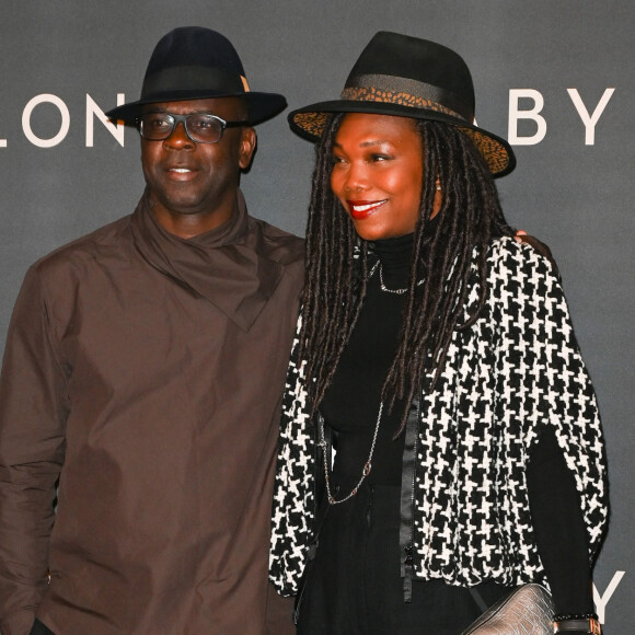 Lilian Thuram et sa femme Kareen Guiock à la première du film Babylon au cinéma Le Grand Rex à Paris, France, le 14 janvier 2023. © Coadic Guirec/Bestimage 