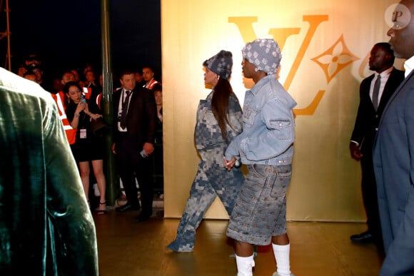 Rihanna enceinte et son compagnon ASAP Rocky - Défilé de mode Louis Vuitton Homme, Collection Printemps-Été 2024 dans le cadre de la Fashion Week de Paris, France, le 20 Juin 2023. © Olivier Borde / Bertrand Rindoff / Bestimage