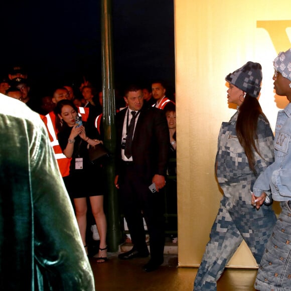 Rihanna enceinte et son compagnon ASAP Rocky - Défilé de mode Louis Vuitton Homme, Collection Printemps-Été 2024 dans le cadre de la Fashion Week de Paris, France, le 20 Juin 2023. © Olivier Borde / Bertrand Rindoff / Bestimage