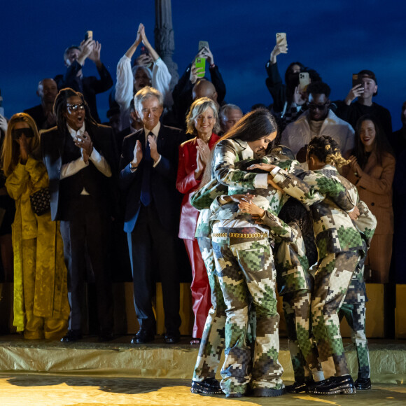 Pharrell Williams et ses enfants - Défilé de mode masculine prêt à porter printemps/été 2024 de la maison Louis Vuitton à Paris le 20 juin 2023. © Olivier Borde / Bertrand Rindoff / Bestimage