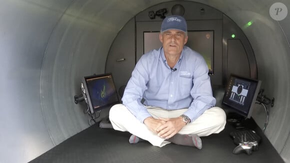 Le fondateur et PDG de la société Ocean Gate, Stockton Rush, présente son sous-marin "Titan".