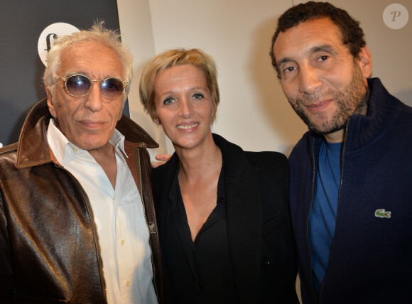 Gérard Darmon, sa femme Christine et Zinedine Soualem - Soirée d'inauguration de la FIAC 2015 organisée par Orange au Grand Palais à Paris, le 21 octobre 2015. © Veeren / Bestimage