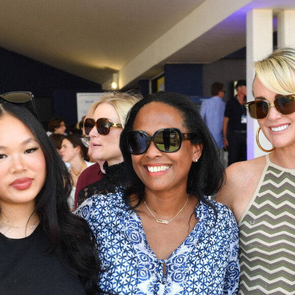 Exclusif - Joy Hallyday dans l'Espace VIP lors de la 9ème édition du "Longines Paris Eiffel Jumping" au Champ de Mars à Paris, France, le 25 juin 2023. © Perusseau-Veeren/Bestimage 