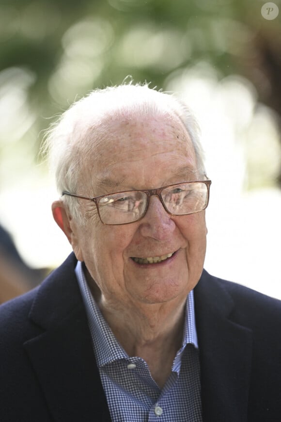 Le roi Albert de Belgique lors de la cérémonie "Queen Paola Prize for Teaching" à Bruxelles. Le 31 mai 2023 