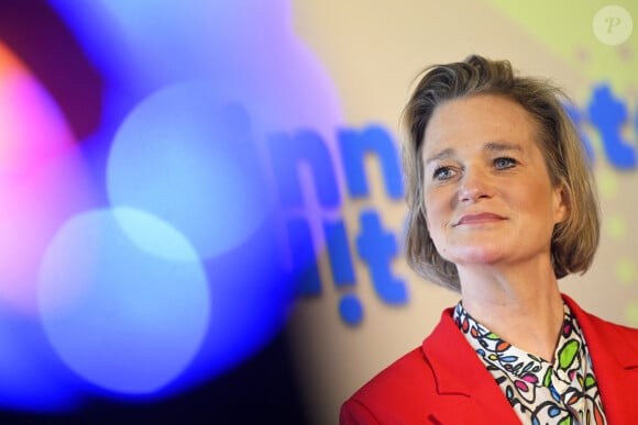 La princesse Delphine de Saxe Cobourg participe à la présentation officielle de la campagne "Insideoutside" à Steenhuffel (Belgique), le 15 mars 2023.