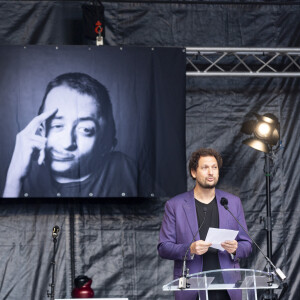 Exclusif - Eric Antoine lors de l'hommage à l'humoriste Guillaume Bats, mort à 36 ans, à Montmirail, Marne, France, le 17 juin 2023. © Pierre Perusseau/Bestimage 