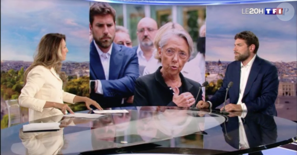 Capture d'écran de l'intervention dans le journal de 20h de TF1 de Vincent Jeanbrun, maire (LR) de L'Haÿ-les-roses dans le Val-de-Marne, victime d'une violente attaque à la voiture bélier