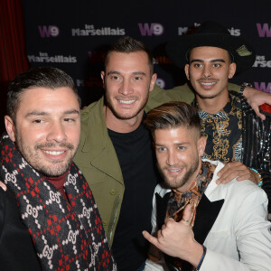 Kevin Guedj, Anthony Nacca, Greg et Paga (Anthony Paggini Neuron) à l'avant-première de la nouvelle saison de l'émission de télé-réalité "Les Marseillais Asian Tour" au cinéma Gaumont Champs-Elysées à Paris, France, le 13 février 2019. © Veeren/Bestimage