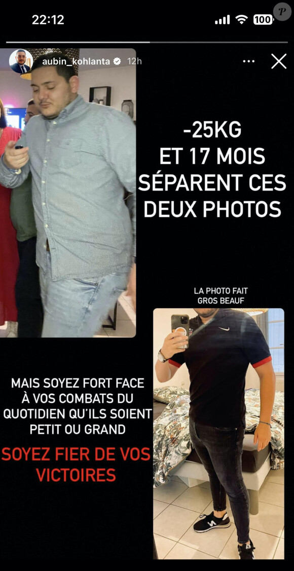 Sur Instagram, il a de nouveau dévoilé un surprenant avant-après de son évolution.
Aubin dévoile son évolution physique sur Instagram.