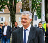 Jean Lassalle - Obsèques de l'ancien président de la Fédération Française de Rugby et de World Rugby, Bernard Lapasset en la cathédrale Notre-Dame-de-la-Sède de Tarbes, France, le 9 mai 2023. © Christophe De Prada/Bestimage