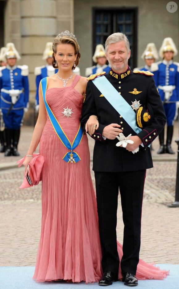 Le prince Philippe de Belgique et de la princesse Mathilde - Le mariage de Victoria de Suède avec Daniel Westling à Stockholm le 19 juin 2010