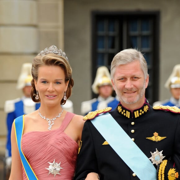 Le prince Philippe de Belgique et de la princesse Mathilde - Le mariage de Victoria de Suède avec Daniel Westling à Stockholm le 19 juin 2010