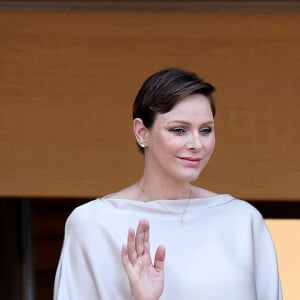 La princesse Charlene durant la célébration de la traditionnelle fête de la Saint Jean à Monaco le 23 juin 2023. © Claudia Albuquerque / Bestimage