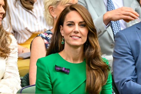 Kate Middleton a été remarquée particulièrement proche d'un acteur britannique.
Kate Middleton, princesse de Galles - Finale simple Messieurs de Wimbledon 2023 (Victoire de Carlos Alcaraz contre Novak Djokovic). Londres, 16 juillet 2023.