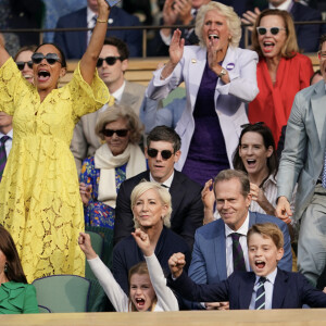 Le regard de celui-ci a fait le buzz.
Kate Middleton, le prince William, le prince George, la princesse Charlotte de Galles - Finale simple Messieurs de Wimbledon 2023 (Victoire de Carlos Alcaraz contre Novak Djokovic). Londres, 16 juillet 2023.