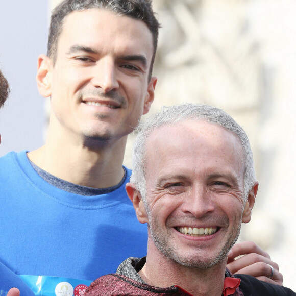 Samuel Etienne - People au "Marathon Pour Tous", épreuve grand-public des Jeux Olympiques de Paris 2024 sur les Champs-Elysées à Paris le 31 octobre 2021. © Panoramic/Bestimage