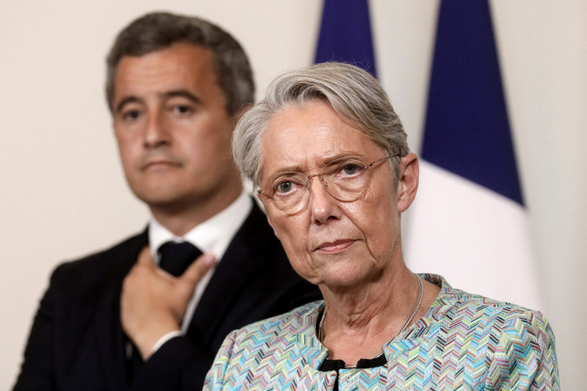 Photo La Première Ministre Elisabeth Borne Gérald Darmanin Ministre De Lintérieur Et Des 