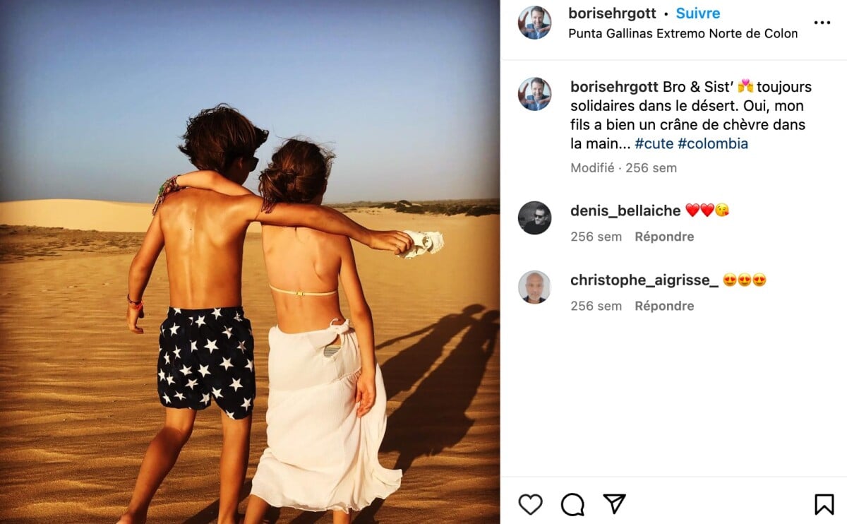 Photo : Les enfants de Caroline Ithurbide immortalisés par leur père sur  Instagram. - Purepeople