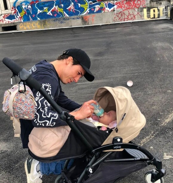 Maxime et sa fille immortalisés sur Instagram.