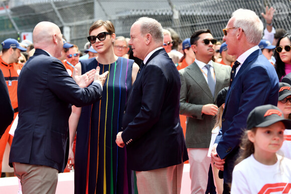 La princesse Charlène de Monaco et le prince Albert II de Monaco - Remise de prix du 80ème Grand Prix de Monaco de Formule 1 à Monaco le 28 Mai 2023. © Bruno Bebert/Bestimage 