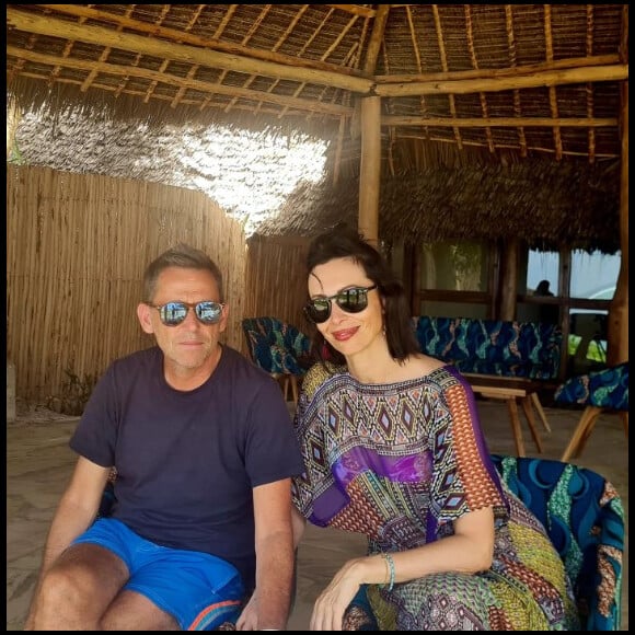 Géraldine Maillet et son compagnon Daniel Riolo en vacances en Tanzanie. Le 24 juillet 2023.