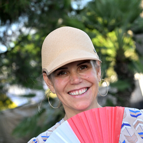 Laura Tenoudji Estrosi durant le défilé républicain du 14 juillet 2023 sur la Promenade des Anglais à Nice, France. © Bruno Bebert/Bestimage 