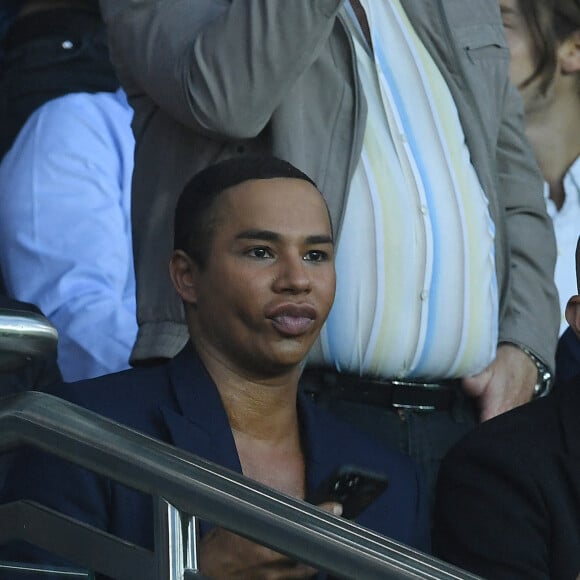 Olivier Rousteing - Match de football en ligue 1 Uber Eats entre le PSG et Monaco (1-1) au Parc des Princes à Paris le 28 aout 2022. © Giancarlo Gorassini/Bestimage 