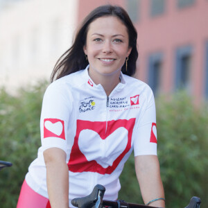 Exclusif - Dounia Coesens - Portraits des personnalités participant à l'étape du coeur de l'association "Mécénat Chirurgie Cardiaque" à l'Hôtel Ibis Centre lors du tour de France, St Etienne, France, le 14 juillet 2022. © Christophe Clovis / Bestimage 