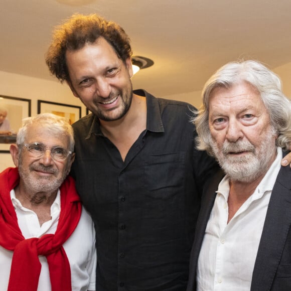 Exclusif - Michel Boujenah, Eric Antoine, Daniel Benoin - Représentation de la pièce "L'avare" au théâtre de Verdure lors du festival de Ramatuelle le 31 juillet 2023. © Cyril Bruneau / Festival de Ramatuelle / Bestimage