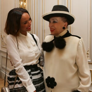 Sonia Rolland et Geneviève de Fontenay - Soirée de remise des prix de la 12ème édition du TROFEMINA au pavillon Royal à Paris, le 14 octobre 2015.