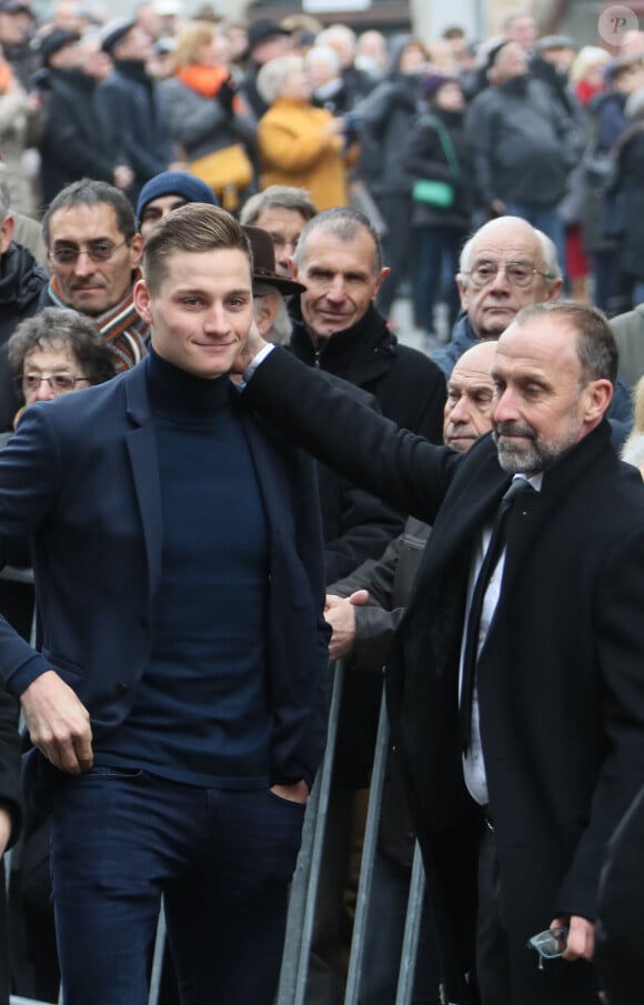 Mathieu Van der Poel (petit-fils du défunt), Luc Leblanc - Obsèques de Raymond Poulidor en l'église de Saint-Léonard-de-Noblat. Le 19 novembre 2019 © Patrick Bernard / Bestimage 