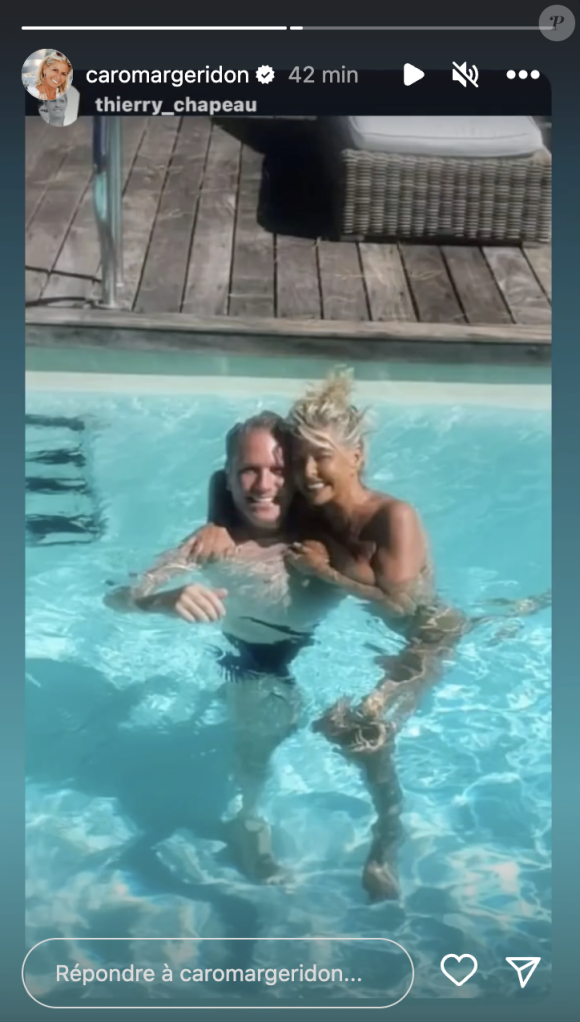 "Alerte à Saint Tropez ..?!! Elle ne change pas Pamela Anderson...!", a légendé avec humour son partenaire de baignade.
Caroline Margeridon (Affaire conclue) se dévoile très sexy pendant ses vacances à Saint-Tropez. Instagram