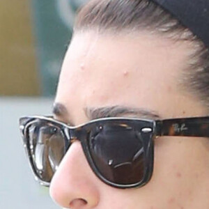 Exclusif - Lea Michele se rend au Earthbar avec une amie apres son cours de gym a West Hollywood, le 19 janvier 2014. Le visage de l'actrice au naturel laisse apparaitre des boutons d'acne.