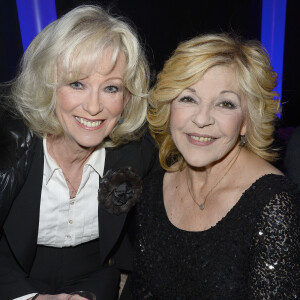 Exclusif - Evelyne Leclercq et Nicoletta - Les coulisses de à la 3ème Nuit de la Déprime aux Folies Bergère à Paris le 9 février 2015.