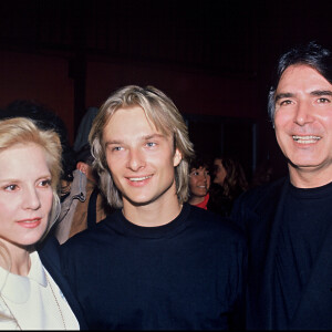 David Hallyday, Sylvie Vartan et Tony Scotti - Première de la tournée de David Hallyday en 1991.