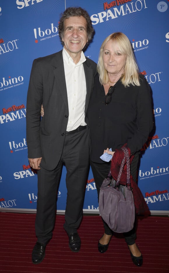 Gerard Leclerc et sa femme Julie - Generale du Spectacle "Spamalot" a Bobino a Paris le 3 octobre 2013.